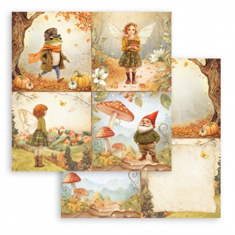 STAMPERIA PAPIER DO SCRAP 12" WHISPERING WOODS 4 KARTY