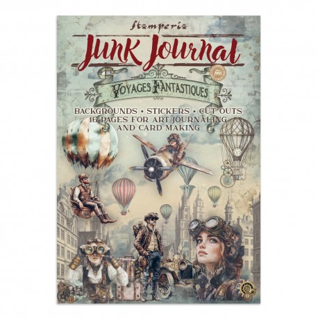 STAMPERIA JUNK JOURNAL 16kart VOYAGES FANTASTIQUES