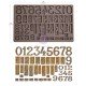 PRIMA FOREMKA SILIKONOWA 20x13 FINNABAIR LETTERPRESS NUMBERS