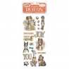 STAMPERIA RUB-ON TRANSFER 10x FURRY FRIENDS PIES