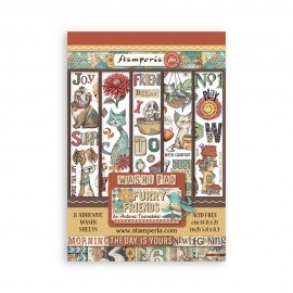 STAMPERIA PAPIER WASHI A5 8szt FURRY FRIENDS