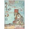 STAMPERIA PAPIER RYŻOWY A4 FURRY FRIENDS DOMKI