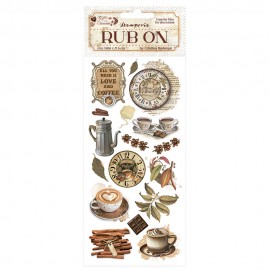 STAMPERIA RUB-ON TRANSFER 10x COFFE & CHOCOLATE ALL YOU NEED