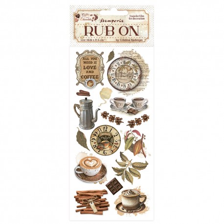 STAMPERIA RUB-ON TRANSFER 10x COFFE & CHOCOLATE ALL YOU NEED