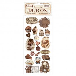 STAMPERIA RUB-ON TRANSFER 10x COFFE & CHOCOLATE SŁODKI MOMEN