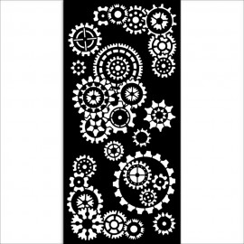 STAMPERIA SZABLON 3D 12x25 cm GEAR UP FOR CHRISTMAS ZĘBATKI
