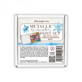 STAMPERIA FARBA WATERCOLOR AKWARELE METALICZNE 24kolory