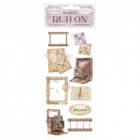 STAMPERIA RUB-ON TRANSFER 10x QUIET DAYS VINTAGE FOTOGRAFIA