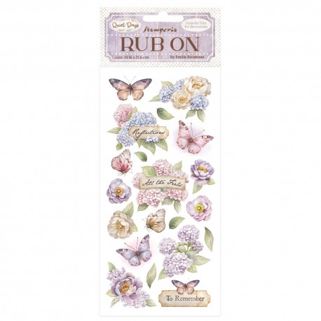 STAMPERIA RUB-ON TRANSFER 10x QUIET DAYS HORTENSJA I MOTYL
