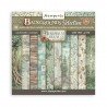 STAMPERIA-BLOK PAPIERÓW SCRAP. 20,3cm/10szt TŁA HERBARIUM SIL
