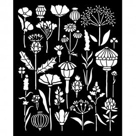 STAMPERIA SZABLON 3D 20x25 cm HERBARIUM SILVAE HERBARIUM