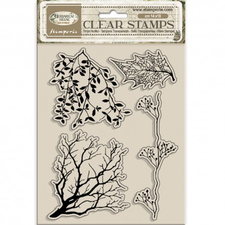 STAMPERIA STEMPEL AKRYLOWY 14x18cm HERBARIUM SILVAE DRZEW