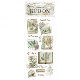 STAMPERIA RUB-ON TRANSFER 10x HERBARIUM SILVAE ZIELNIK
