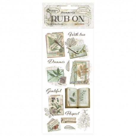 STAMPERIA RUB-ON TRANSFER 10x HERBARIUM SILVAE ZIELNIK
