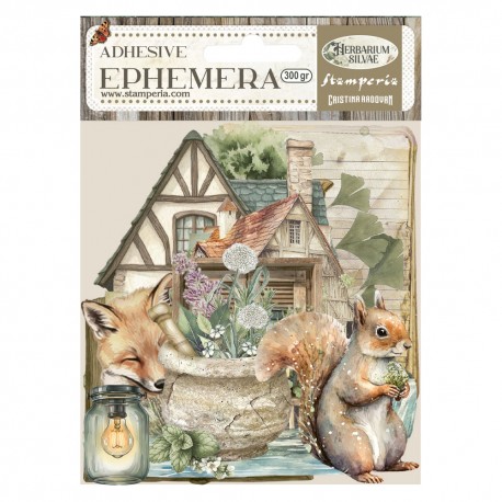 STAMPERIA EPHEMERA PAPIER MAT HERBAIUM SILVAE