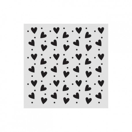 STAMPERIA SZABLON 3D 12x12 cm FAMILY SERDUSZKOWE TŁO