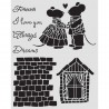 STAMPERIA SZABLON 3D 20x25 cm FAMILY DOMEK I MYSZKA