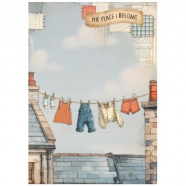 STAMPERIA PAPIER RYŻOWY A4 FAMILY PRANIE