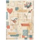 STAMPERIA PAPIER RYŻOWY A4 FAMILY PATCHWORK