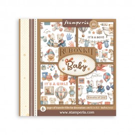 STAMPERIA RUB-ON TRANSFER 15,5 x15,5 6szt BABY