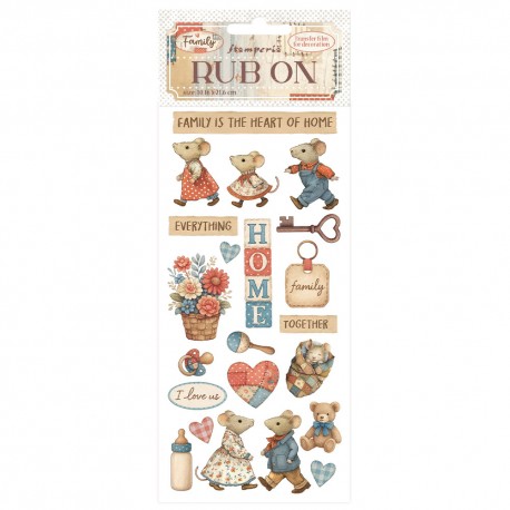 STAMPERIA RUB-ON TRANSFER 10x FAMILY HOME