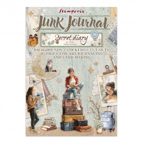 STAMPERIA JUNK JOURNAL 16kart SECRET DIARY
