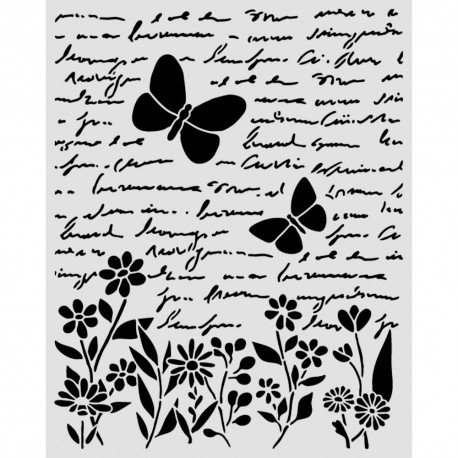 STAMPERIA SZABLON 3D 20x25 cm LIST I MOTYL