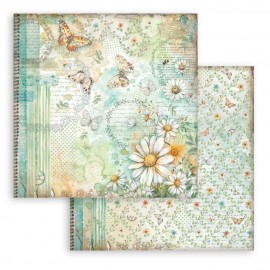 STAMPERIA PAPIER DO SCRAP 12" DAISY ART MOTYL I STOKROTKA