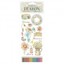 STAMPERIA RUB-ON TRANSFER 10x DAISY ART HARMONIA