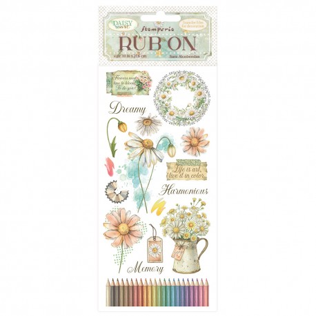 STAMPERIA RUB-ON TRANSFER 10x DAISY ART HARMONIA