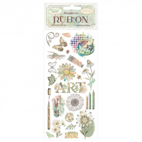 STAMPERIA RUB-ON TRANSFER 10x DAISY ART KOLOROWY LOS