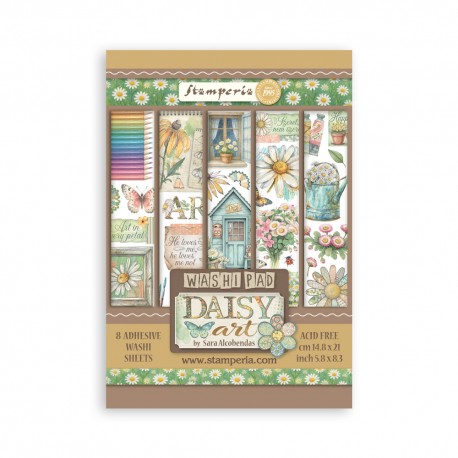 STAMPERIA PAPIER WASHI A5 8szt DAISY ART