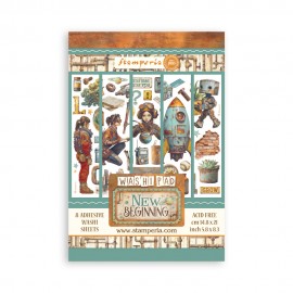 STAMPERIA PAPIER WASHI A5 8szt A NEW BEGINNING