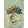 STAMPERIA PAPIER RYŻOWY A4 A NEW BEGINNING DRZEWO ŻYCIA