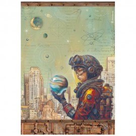 STAMPERIA PAPIER RYŻOWY A4 A NEW BEGINNING OCAL PLANETĘ