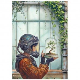 STAMPERIA PAPIER RYŻOWY A4 A NEW BEGINNING TERRARIUM