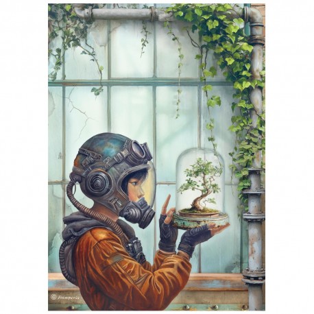 STAMPERIA PAPIER RYŻOWY A4 A NEW BEGINNING TERRARIUM