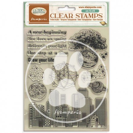 STAMPERIA STEMPEL AKRYLOWY 14x18cm A NEW BEGINNING