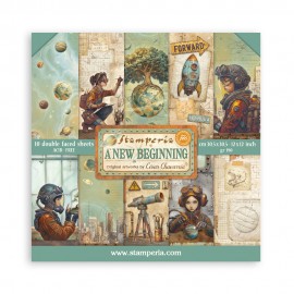 STAMPERIA BLOK PAPIERÓW SCRAP. A NEW BEGINNING