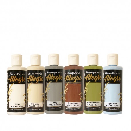 STAMPERIA FARBA ALLEGRO 59 ml ZESTAW 6szt A NEW BEGINNING
