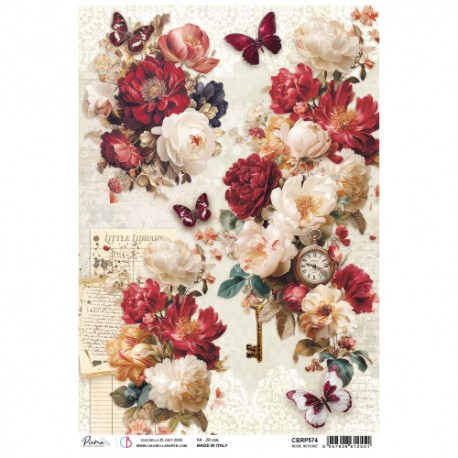 CB PAPIER RYŻOWY A4 ROSE REVERIE