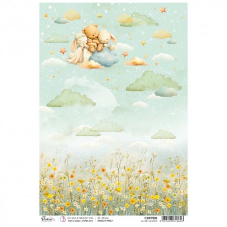 CB PAPIER RYŻOWY A4 LUNIBLOOM LULLABY IN GREEN