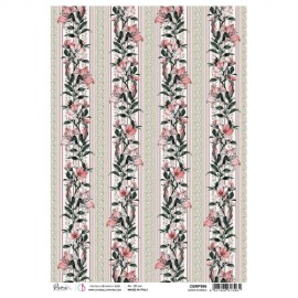 CB PAPIER RYŻOWY A4 TYPOGRAPHI Silken Florals