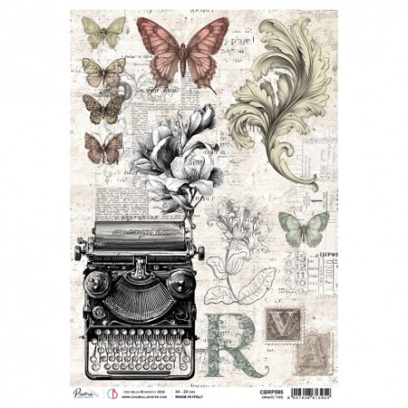 CB PAPIER RYŻOWY A4 TYPOGRAPHI Ornate Type