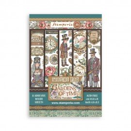 STAMPERIA PAPIER WASHI A5 8szt GARDENS OF TIME