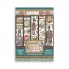 STAMPERIA PAPIER WASHI A5 8szt GARDENS OF TIME