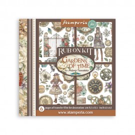 STAMPERIA RUB-ON TRANSFER 15,5 x15,5 6szt GARDENS OF TIME