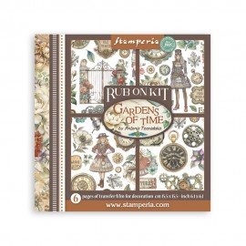 STAMPERIA RUB-ON TRANSFER 15,5 x15,5 6szt GARDENS OF TIME