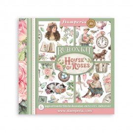 STAMPERIA RUB-ON TRANSFER 15,5 x15,5 6szt HOUSE OF ROSES