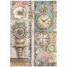 STAMPERIA PAPIER RYŻOWY A4 GARDENS OF TIME WOLNOŚĆ CZASU
